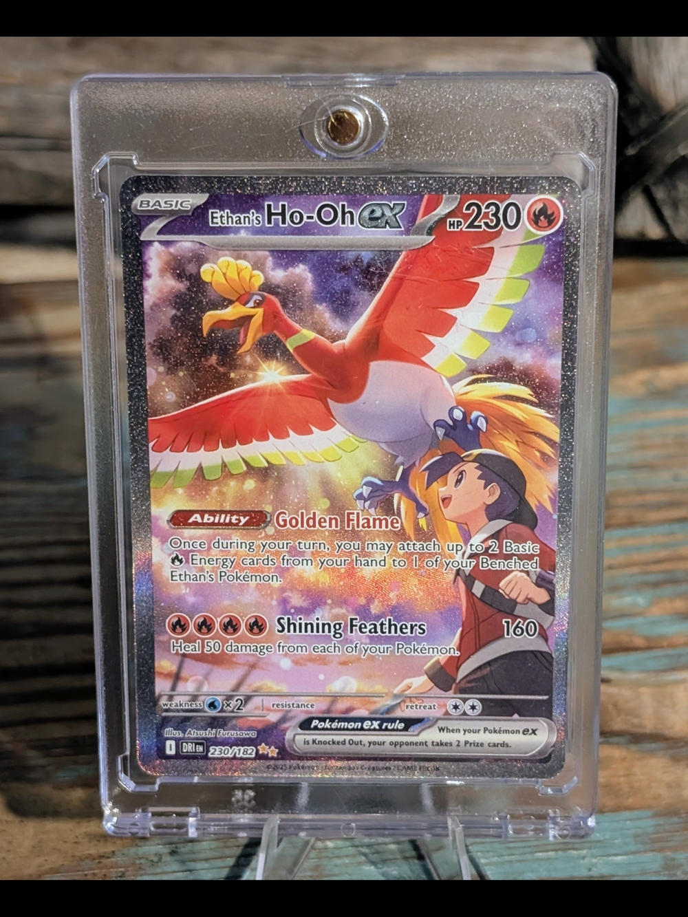 Pokemon Destined Rivals Ethan's Ho-Oh Ex 230/182